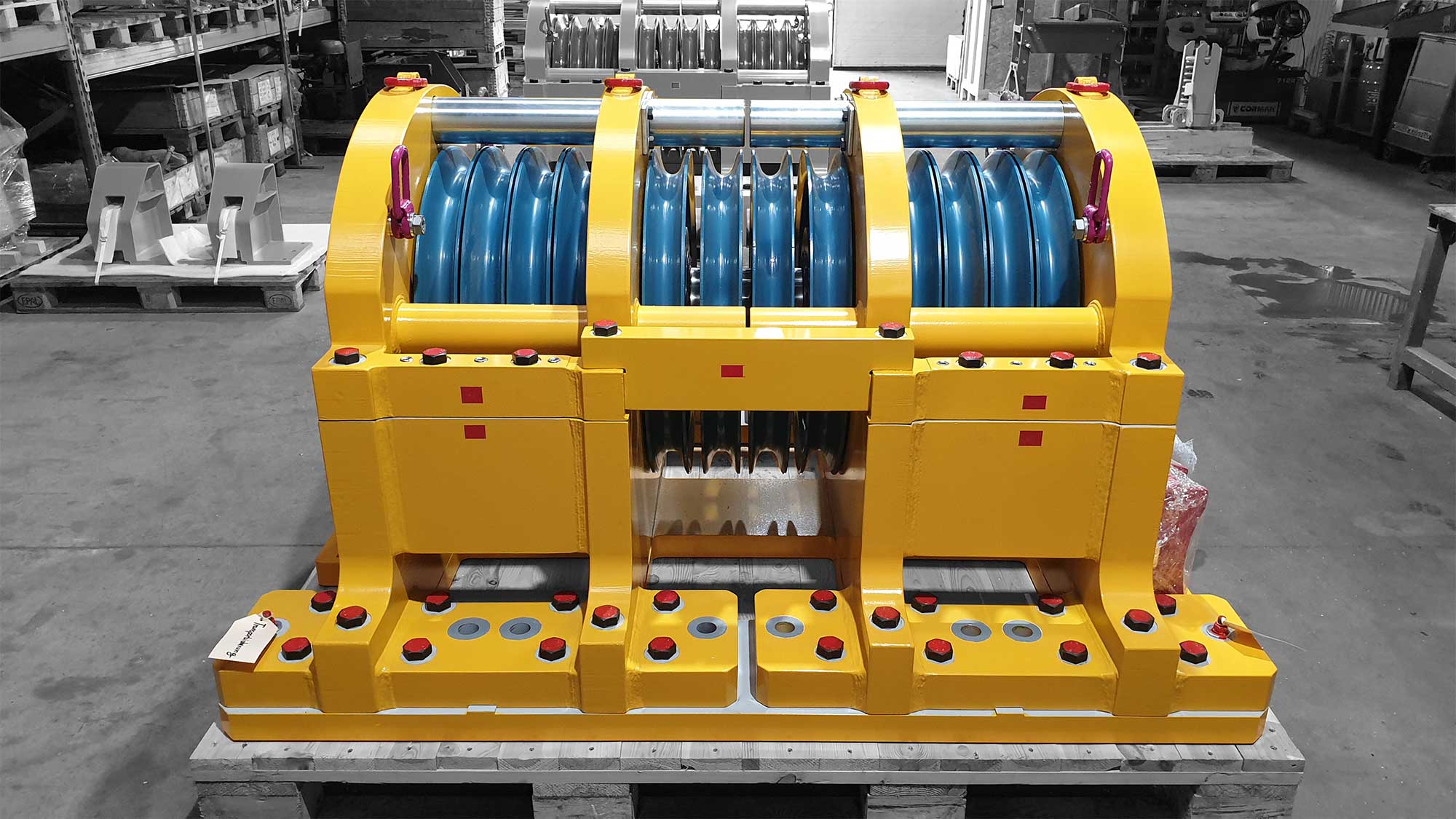 RICHTIG SCHWERE WARE Unsere 500t Seilrollenstationen werden